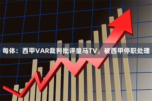 每体：西甲VAR裁判批评皇马TV，被西甲停职处理
