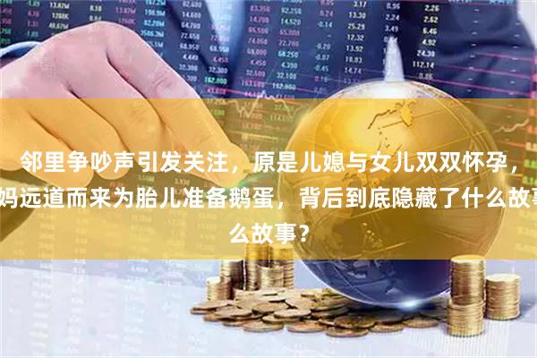 邻里争吵声引发关注，原是儿媳与女儿双双怀孕，亲妈远道而来为胎儿准备鹅蛋，背后到底隐藏了什么故事？